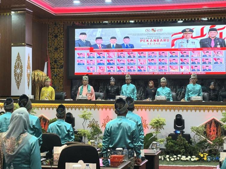 DPRD Gelar Rapat Paripurna Hari Jadi Kota Pekanbaru ke-240 Tahun