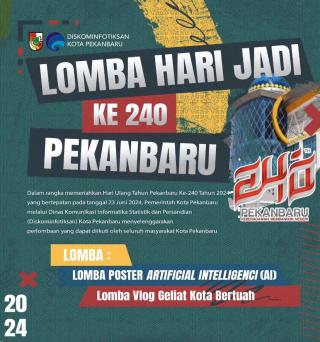 Sempena HUT ke-240 Pekanbaru, Diskominfotiksan Gelar Lomba Vlog dan Poster